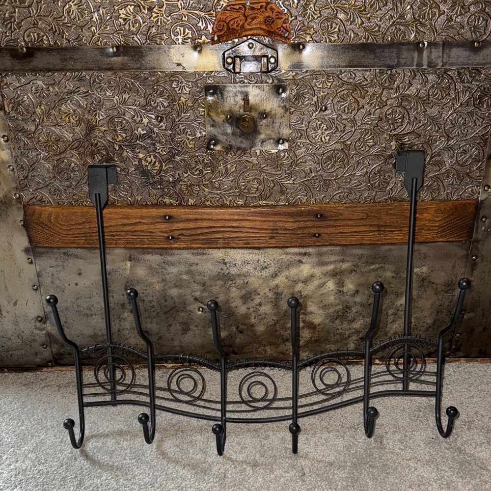 Over The Door Coat Hook Black Wrought Iron